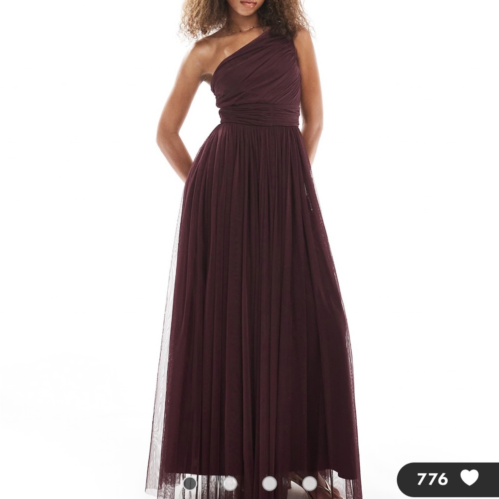 ASOS One-Shoulder Plum Wedding Guest Dress